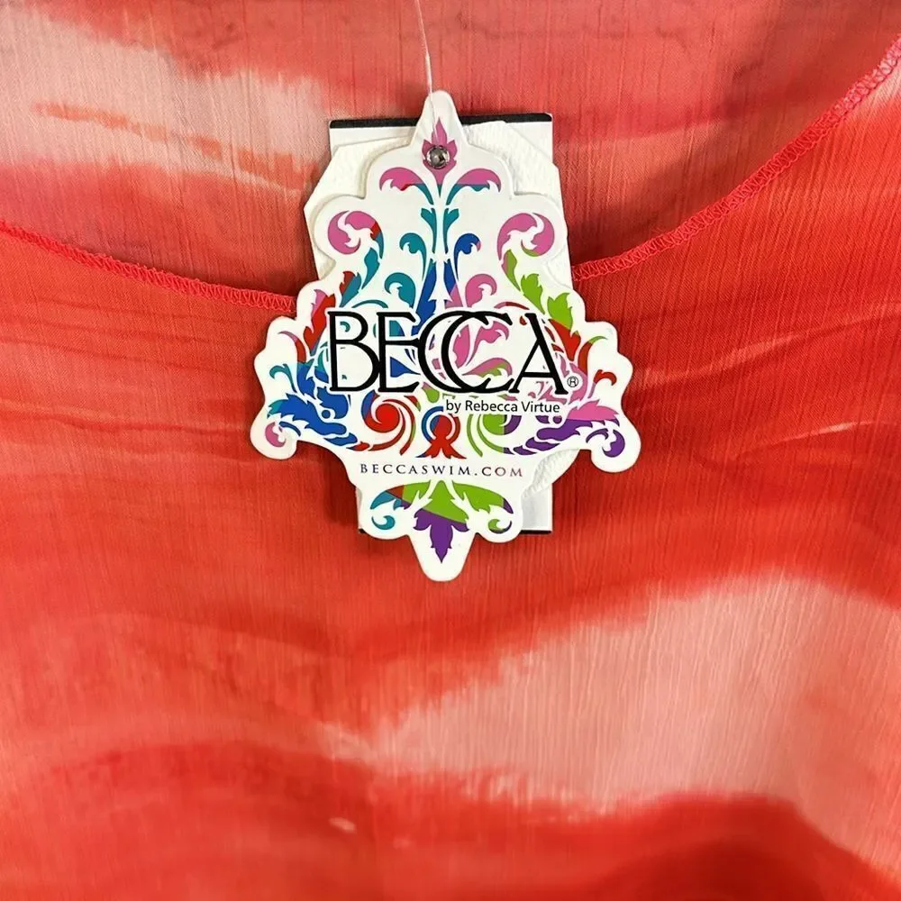 👙 Becca Reddish Orange Bathing Suit Cover-Up - Size XS/S 👙